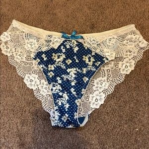 Lace front and back underwear